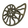 thumbnail image 4 of Zeckos Nautilus Seashell Bronze Finish 12-Inch Wall-Mounted Decorative Hose Holder, Stylish Nautical Decor, 4 of 5