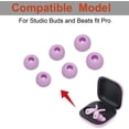 thumbnail image 3 of Adhiper Replacement Earplugs 6 Pieces of Silicone Eartips Earplugs is Compatible for Beats Studio Buds and Beats fit pro Headphones (Purple), 3 of 8