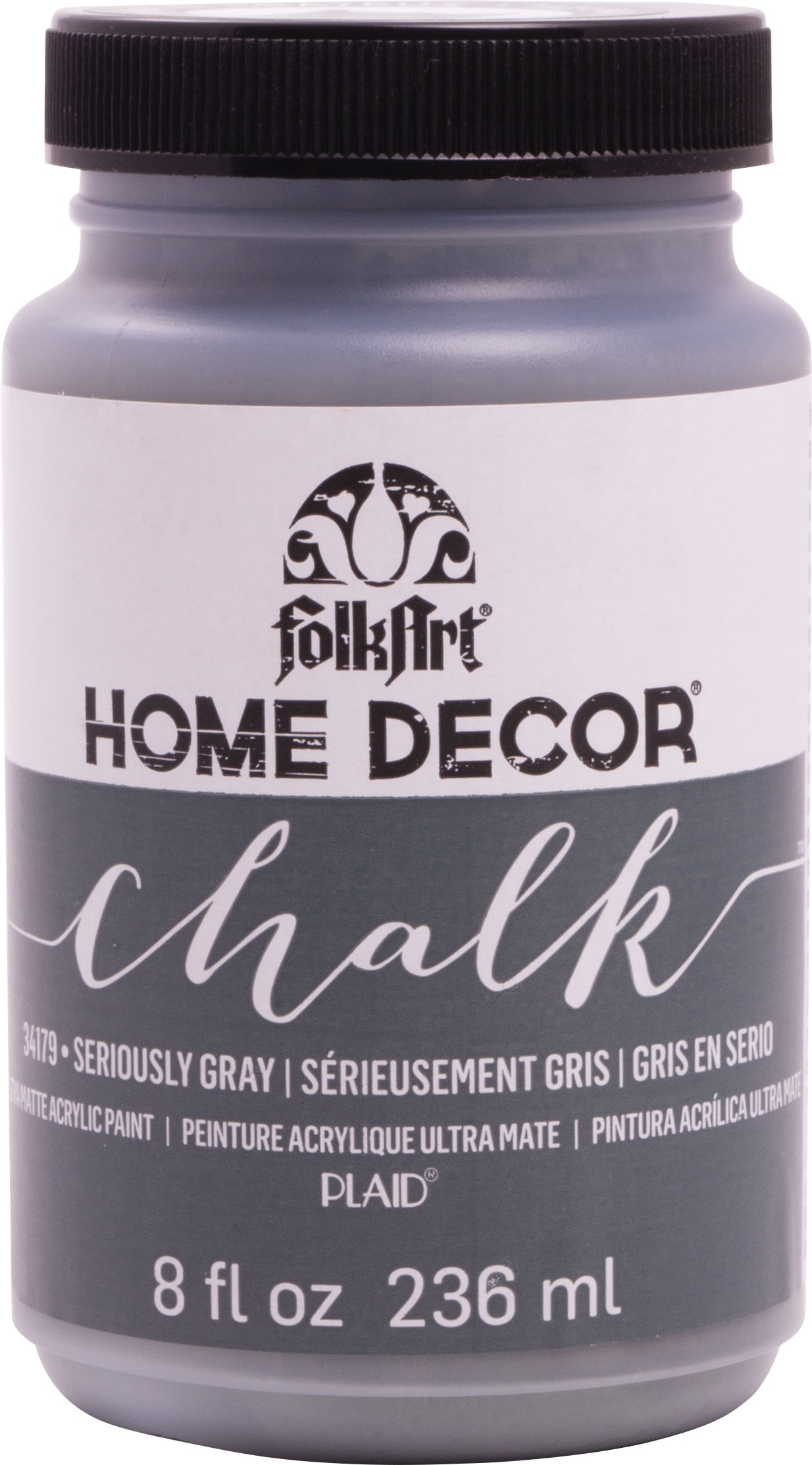 Folkart Home Decor Chalk Paint 8OzSeriously Gray Walmart Canada