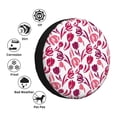 thumbnail image 4 of Naloa Tulips Flowers PVC Leather Spare Tire Wheel Cover for Car Truck SUV Camper Trailer Universal Fit many size15 inch, 4 of 6