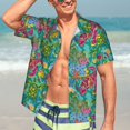 thumbnail image 5 of KLL Men's Hawaiian Shirt Short Sleeve Button Down Beach Shirts-Turtles, 5 of 5