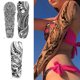 thumbnail image 2 of (TQB153-199-147) 3 uds pegatinas tatuaje brazo tótem serie abstracta 170*480mm pegatinas tatuaje corporal unisex, 2 of 9