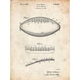 thumbnail image 2 of Borders, Cole 19x24 White Modern Wood Framed Museum Art Print Titled - PP71-Vintage Parchment Football Game Ball Patent, 2 of 4