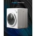 thumbnail image 6 of TABU 3.2 cu.ft. Portable Dryer for Clothes,13lbs Compact Dryer,Front Load,Stainless Steel Tub,White, 6 of 9