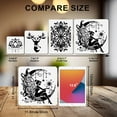 thumbnail image 2 of Moon Fairy Stencil Mandala Moon Stencils with Paint Brush 11.8×11.8inch Fantasy Starry Night Reusable Drawing Templates for Craft on Window Wood Wall Home Decoration Mixed Color, 2 of 9