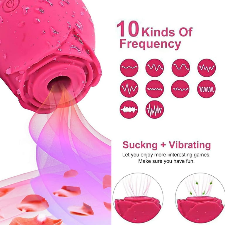 Rose Toy for Women - 2 in 1 Vibrator and Adult Sex Toys with Vibrating Egg,  G Spot Clitoral Sex Accessories for Adults Couples 