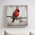 thumbnail image 2 of 24"x24" Wood and Metal Painted Red Cardinal Wall Decor, 2 of 3