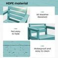 thumbnail image 6 of SERWALL Patio Dining Set, 5-Piece Rectangular HDPE Dining Table with Umbrella Hole & 4 Chairs, Aruba Blue, 6 of 6