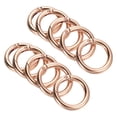 thumbnail image 1 of Unique Bargains 36x25x5.5mm Ronde en Alliage de Zinc Ressort Porte O Boucle Boucle Clip Anneau, Or Rose 10 Pack, 1 of 5