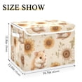 thumbnail image 3 of Hamster with Sunflowers Foldable Storage Bins with Lids Handles Collapsible Storage Containers Tote Boxes 16.5 x 12.6 x 11.8 inches, 3 of 7