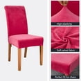 thumbnail image 5 of Dining Room Chair Slipcover,Stretch Velvet Chair Covers Universal Removable Washable Anti-Dust Soft Parsons Chair Protector for Hotel Kitchen Wedding Ceremony-4-E, 5 of 9