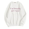 thumbnail image 3 of Women Sweatshirts Sweat Shirts Women Long Sleeve Pullover Sweatshirt for Women White Sweat Shirt Fall Sweatshirt for Women'S Clothing, 3 of 3
