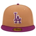 thumbnail image 2 of Men's New Era Brown/Purple Los Angeles Dodgers Two-Tone Color Pack 59FIFTY Fitted Hat, 2 of 6