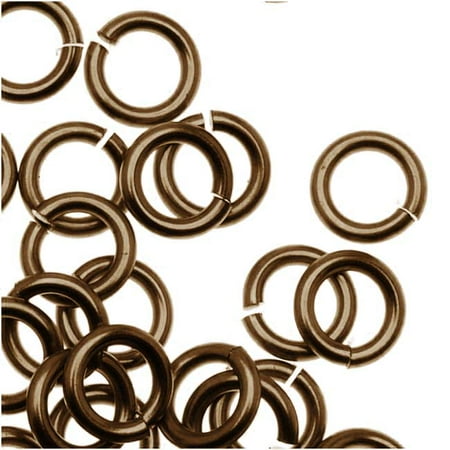 Artistic Wire, Chain Maille Jump Rings, 18 Ga / ID 3.18mm / 180pc, Antiqued Brass