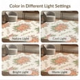 thumbnail image 7 of ODIKA 4'x6' Washable Area Rug Cottage Vintage Bouquet With Romantic Spring Petal Border Floral Rose Refined for Bedroom, Reading Nook, Pet Friendly & Non-Shedding, 7 of 7