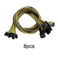 thumbnail image 2 of Cable de alimentación Pci-e macho a macho, 8 piezas, Pcie de 6 pines a 8 pines (6 + 2), Compatible con Gpu, 2 of 5