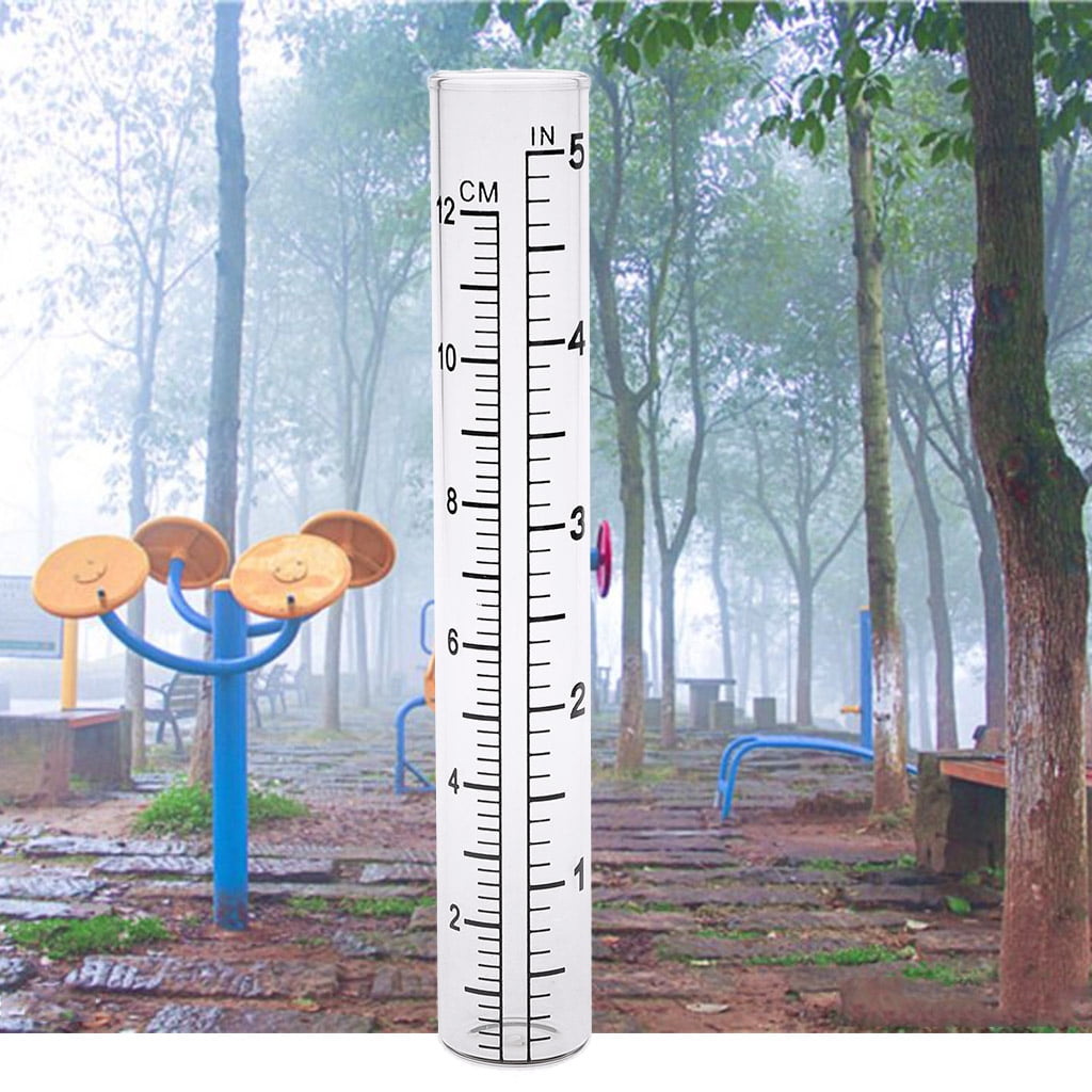 tegongse 14cm Total Length Clear Rain Gauge Rain Gauge Measures Sprinkler for Yard Garden Outdoor Home, Rain Gauges Accessories