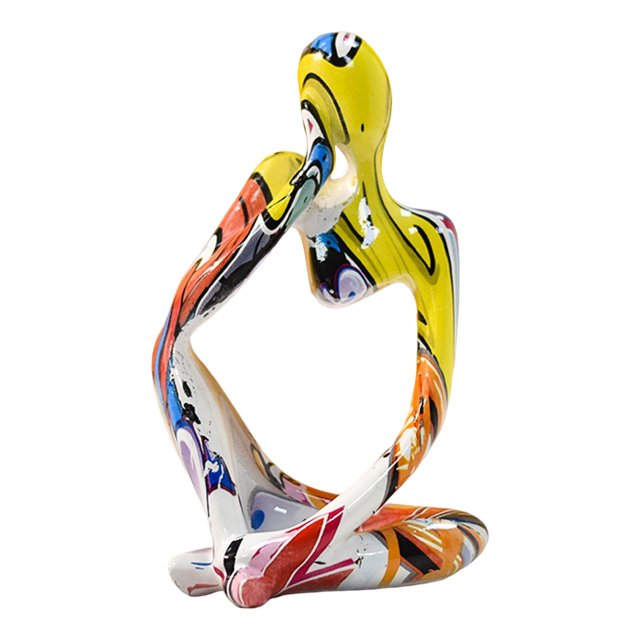 Estatua Abstracto Moderno Escultura de Resina Gloria Figura Pensador abstracto