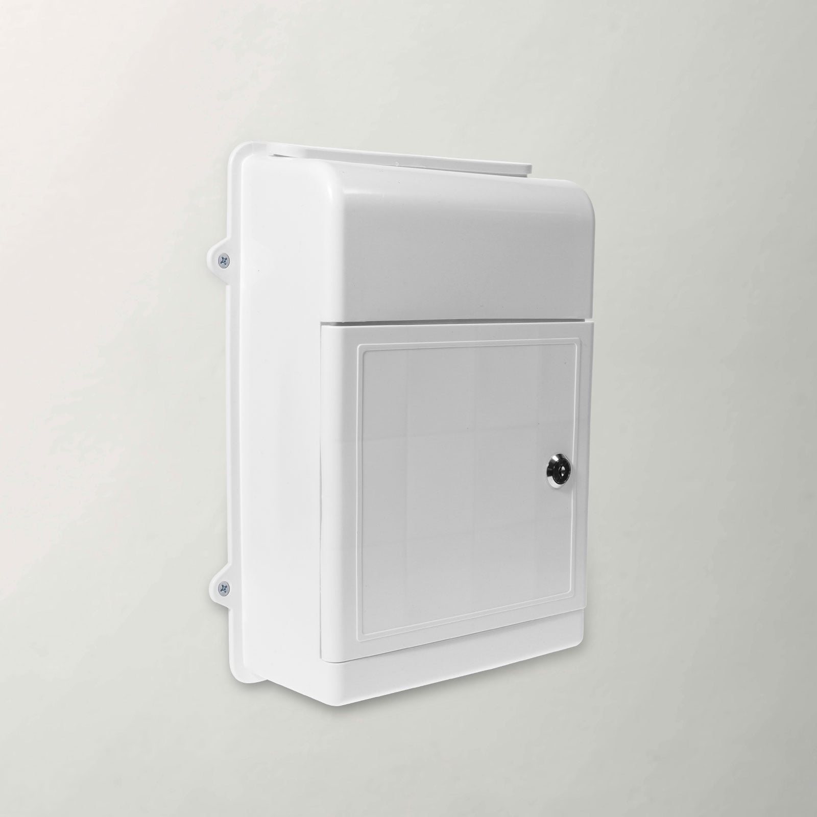IBASETOY White Wall Mounted Mailbox with Lock for Mail Storage and Suggestion Collection