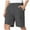 Dark Gray, variant on Mens Shorts Solid-Color Loose Casual Button Zipper Multi-Pocket Workwear Short Pants Khaki M