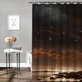 thumbnail image 2 of PRATYUS Lighthouse Stars Australian Tonalism Quick-Drying Shower Curtain Set with Hooks, Chic Modern Bathroom Decor, 100% Polyester Fiber, Washable, Various Sizes 36x72, 2 of 7
