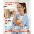 thumbnail image 3 of KFFKFF Countertop Ice Maker, 44 lbs per Day, Self-Cleaning Portable Machine with Scoop, 4 lbs Ice-Storage Basket, Nugget Ice-Making Machine with Chewable Ices, 3 of 9