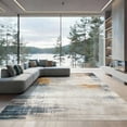 thumbnail image 2 of ODIKA 6'x9' Ultra-Soft Area Rug, Navy Finish Weathered Abstract Vintage Mottled Patterned Absract None Washable, Bare feet friendly, Silk-Touch for Guest Room, Bedroom, 2 of 7