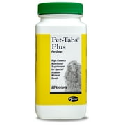Pet-Tabs Plus Multivitamin and Mineral Supplement for Dogs with Special Nutritional Needs, Chewable Tablet, 60 Count Bottle