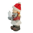 thumbnail image 3 of Northlight 17" Pre-Lit Red and White Clad Girl Holding a Candle Christmas Figurine, 3 of 3