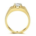 thumbnail image 3 of Egg-shaped Fashion Luxury Men's White Gold/Yellow Gold 925 Silver Ring Size 8-13, 3 of 6