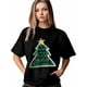 thumbnail image 1 of Women's T-Shirt,Short Sleeve Tee Shirts Casual Tops Green Christmas Tree Star Crewneck T Shirt for Women, 1 of 8