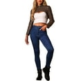 thumbnail image 2 of INSPIRE CHIC Women's Faux Leather Stand Collar Zipper Front Long Sleeve Cropped Jacket M Brown, 2 of 6