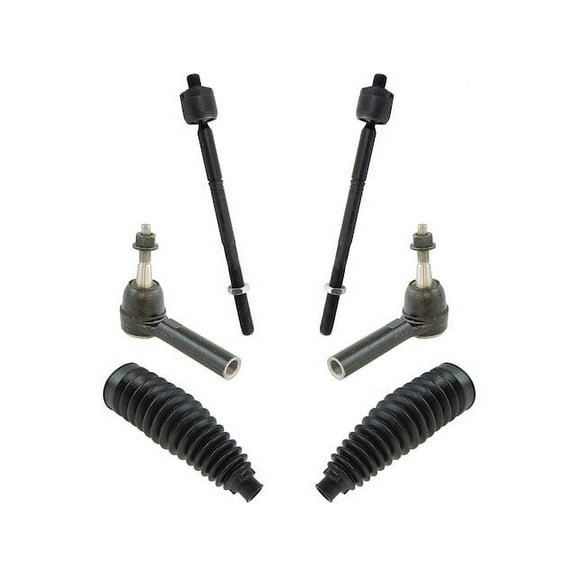 Tie Rod End and Steering Bellows Kit 6 Piece - Compatible with 2011 - 2015 Chevy Cruze 2012 2013 2014
