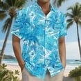 thumbnail image 2 of ZCFZJW Men's Hawaiian Wrinkle Free Shirts Big and Tall Regular Fit Casual Short Sleeve Button Down Tropical Floral Beach Vacation Tees Shirt Tops Multicolor#01 XXXXXL, 2 of 6