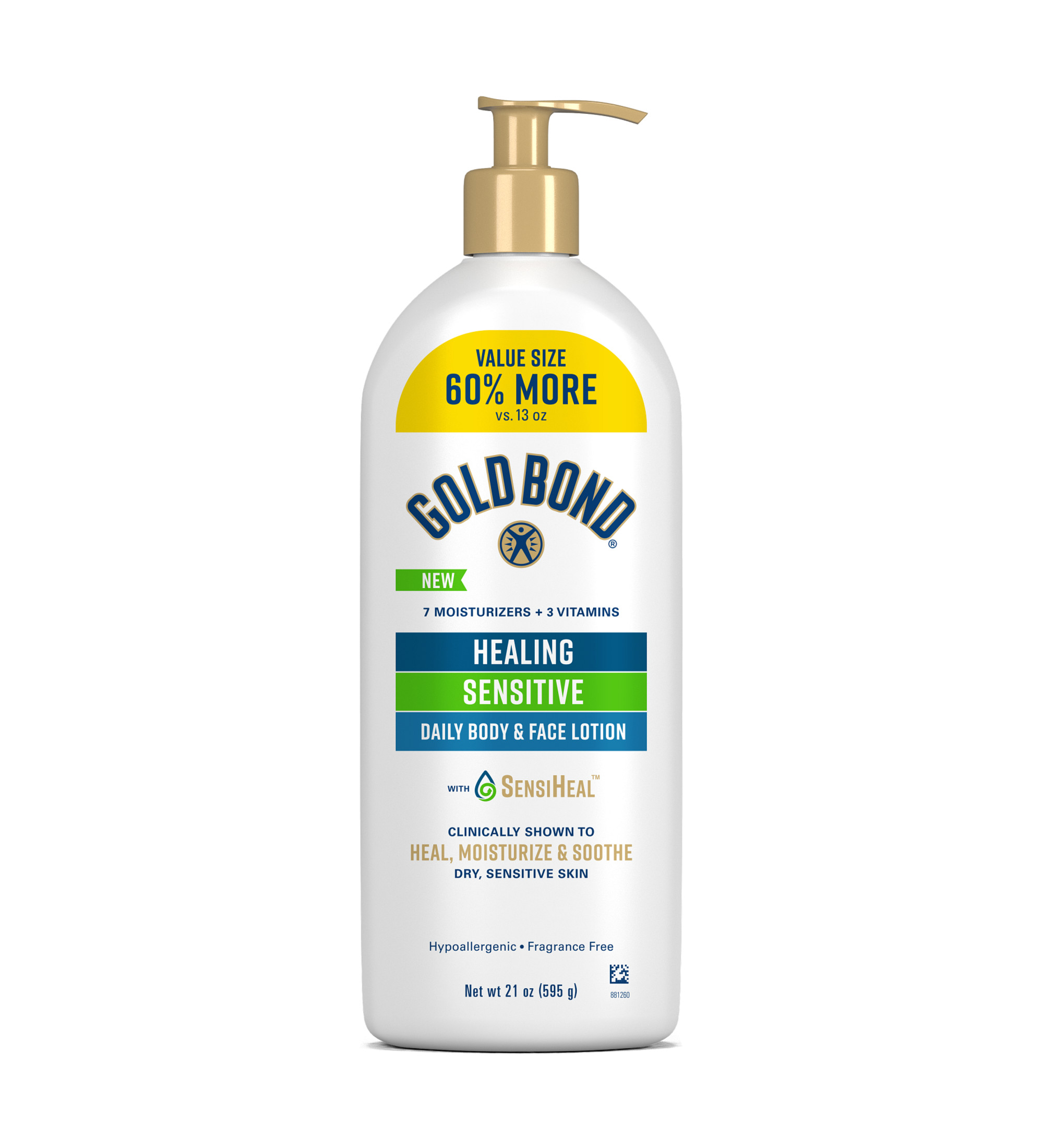 Gold Bond Healing Sensitive Daily Body And Face Lotion, 21 oz