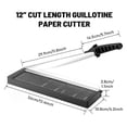 thumbnail image 4 of Paper Cutter, Guillotine Paper Cutter with 8 to 12 Sheet Capacity, Heavy Duty Paper Cutter for Card, 4 of 5