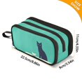thumbnail image 4 of FORMRS Pencil Case with 3 Compartments Zipper Pouch, Elementary School Level and up, Green Cat, 4 of 8