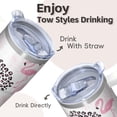 thumbnail image 4 of Flamingo Coffee Cup with Handle 20OZ Stainless Steel Insulated Tumbler Mug Leak Proof Double Wall Vacuum Portable BPA Free Gifts for Women Girls on Birthday Christmas Summer, 4 of 6