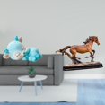 thumbnail image 2 of Escultura de ciervo de resina, estatua de ciervo durmiendo, figura de caballo, adorno de caballo en miniatura, estatua de animal coleccionable pintada, 2 of 8