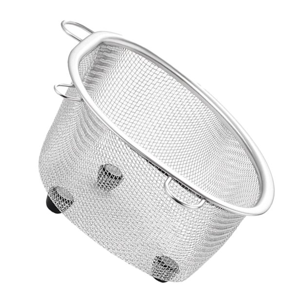 Cesta del Colador de Fregadero, Triángulo de Cesta de Escurridor de Fregadero de Esquina Triángulo Buen Efecto de Filtracia de Acero para inoxidable para Herramientas de Limpieza