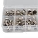thumbnail image 1 of 3 Boxes 150pcs Brooch Buttons Black Smiley Pattern Seamless Detachable Decorative Brooch Pins for Women Shirt Dress, 1 of 3