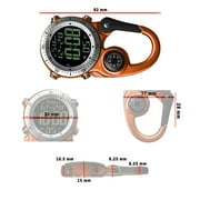 Dakota Backpacker Clip Watch – Lightweight Tactical Nylon Carabiner Strap for Outdoor Activities, Black