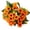 A001- Orange, variant on Artificial Daisy Flowers with Orange Petals, Fake Flowers for Home Decor, Fall Decoration 1 Set