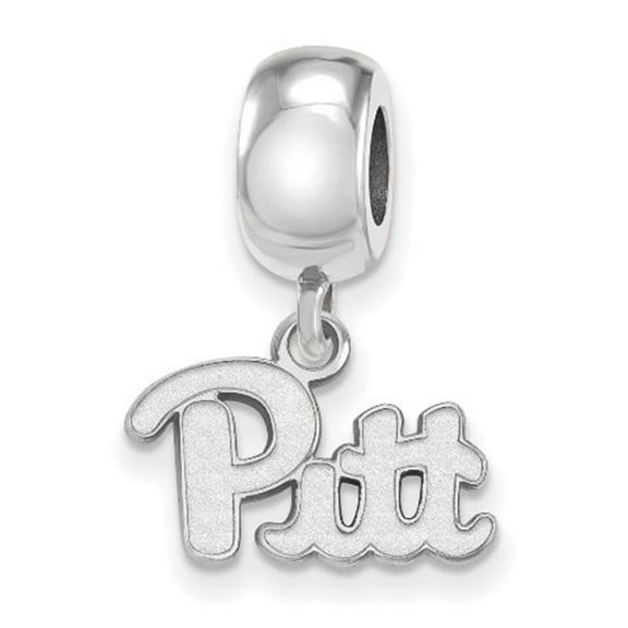 Sterling Silver LogoArt Official Licensed Collegiate University of Pittsburgh (Pitt) XS Dangle Bead Charm
