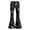 T10-Black, variant on Glisme Girl Pant Kid Elastic Waist Solid Color Straight Leg Trousers 5-6 Years Black