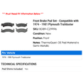thumbnail image 2 of Front Brake Pad Set - Compatible with 1974 - 1981 Plymouth Trailduster 1975 1976 1977 1978 1979 1980, 2 of 2