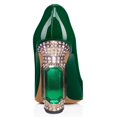 thumbnail image 3 of Zapatos FSJ para mujer, punta puntiaguda, tacón alto grueso, talla 8.5, 3 of 7