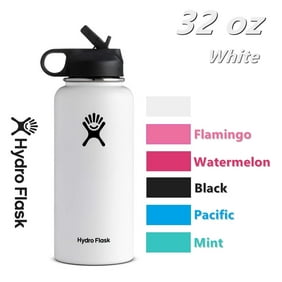 Hydro Flask 32Oz Water bottle Stainless Steel & Vacuum Insulated with Straw Lid-White