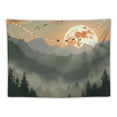 thumbnail image 5 of Boho Mountain Sun Tapestry Simple Art Sunrise Nature Tapestry Sunset Landscape Abstract Aesthetic Wall Bedroom Living Room Decor College Dorm Wall Hanging, 5 of 6