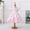 C-Pink319, variant on JIAYUE Kids Girls Spring Summer Dresses Polka Dots Short Sleeve Crew Neck Drop Shoulder Mid Length Performance Gown A-Line For Children Stylish Everyday Wear